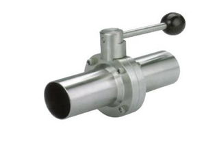 d61x 16p卫生食品级加长焊接蝶阀 不锈钢卫生级食品阀门