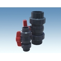 PVC/UPVC球阀产品展示 蓝色与白色系列